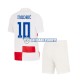 Maglia Croazia Modrić Luca 10 Euro 2024 Bambino 3-13 anni Manica Corta, Gara Home