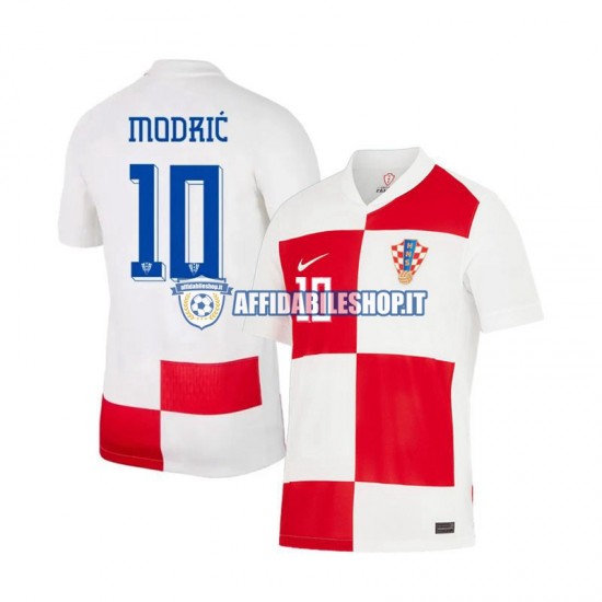 Maglia Croazia Modrić Luca 10 Euro 2024 Uomo Manica Corta, Gara Home