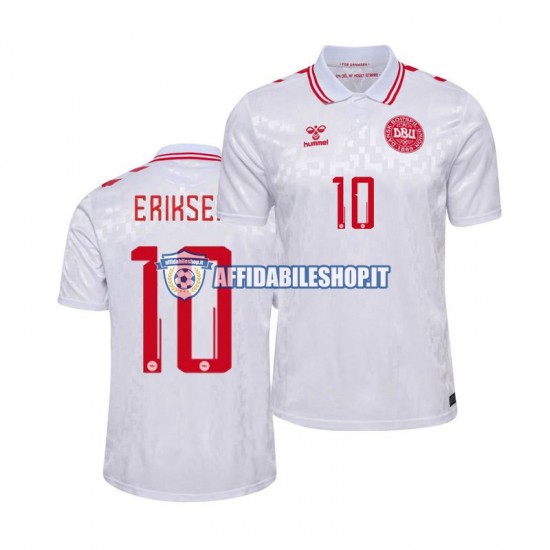 Maglia Danimarca Eriksen 10 Euro 2024 Uomo Manica Corta, Gara Away