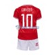 Maglia Danimarca Eriksen 10 Euro 2024 Bambino 3-13 anni Manica Corta, Gara Home