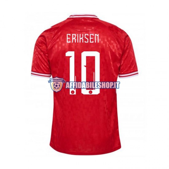 Maglia Danimarca Eriksen 10 Euro 2024 Uomo Manica Corta, Gara Home