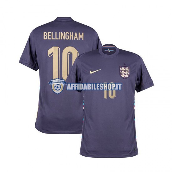 Maglia Inghilterra Jude Bellingham 10 Euro 2024 Uomo Manica Corta, Gara Away