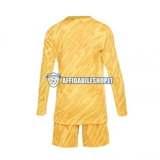 Maglia Francia Portiere Giallo Euro 2024 Bambino 3-13 anni Manica Lunga, Gara Home