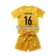 Maglia Francia Portiere Giallo Mike Maignan 16 Euro 2024 Bambino 3-13 anni Manica Corta, Gara Home