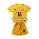 Maglia Francia Portiere Giallo Mike Maignan 16 Euro 2024 Bambino 3-13 anni Manica Corta, Gara Home