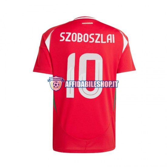 Maglia Ungheria Rosso Dominik Szoboszlai 10 Euro 2024 Uomo Manica Corta, Gara Home