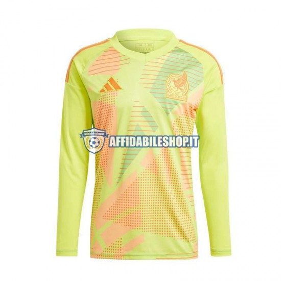 Maglia Messico Portiere Giallo Euro 2024 Uomo Manica Lunga, Gara Away