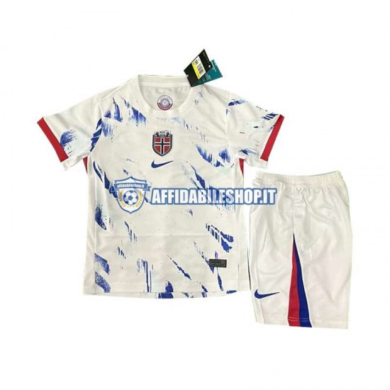 Maglia Norvegia 2024 Bambino 3-13 anni Manica Corta, Gara Away