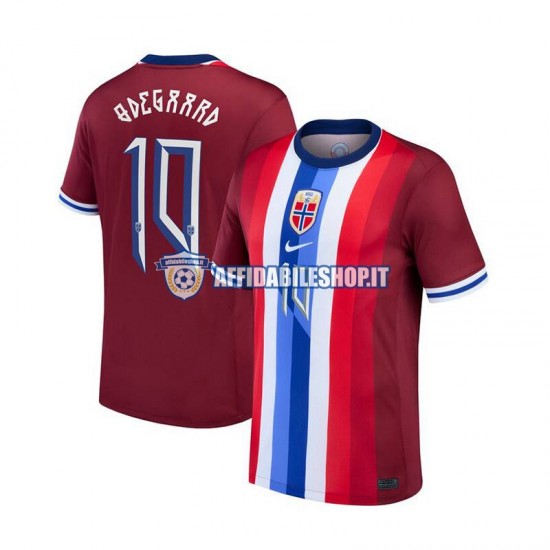 Maglia Norvegia Rosso Martin Odegaard 10 2024 Uomo Manica Corta, Gara Home