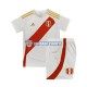 Maglia Perù Bianco Copa America 2024 Bambino 3-13 anni Manica Corta, Gara Home