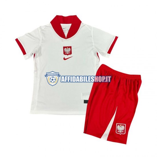 Maglia Polonia Euro 2024 Bambino 3-13 anni Manica Corta, Gara Home