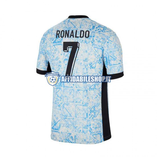 Maglia Portogallo Cristiano Ronaldo 7 Euro 2024 Uomo Manica Corta, Gara Away