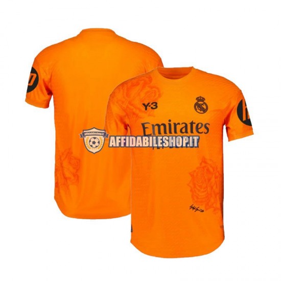 Maglia Real Madrid Portiere Arancia Y3 2023-2024 Uomo Manica Corta, Gara Terza