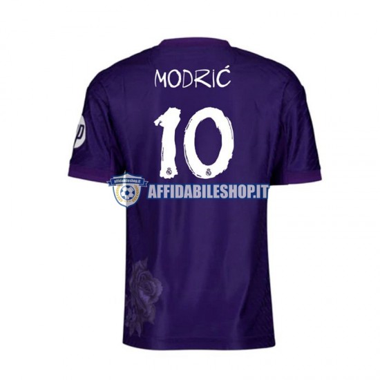 Maglia Real Madrid Modrić Viola Lucas 10 Y-3 2023-2024 Uomo Manica Corta, Gara Quarto