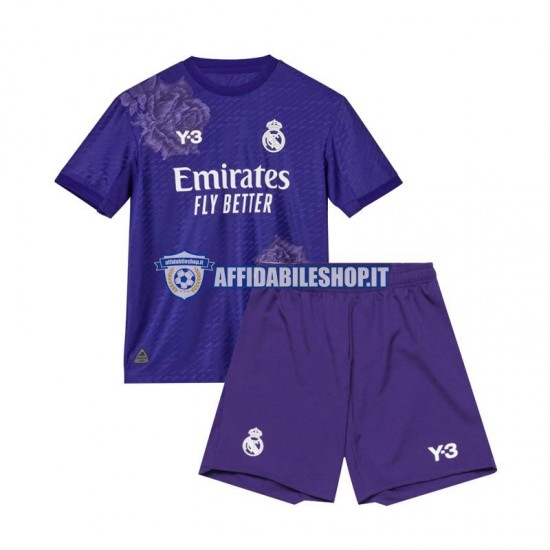 Maglia Real Madrid Viola 2023-2024 Bambino 3-13 anni Manica Corta, Gara Quarto