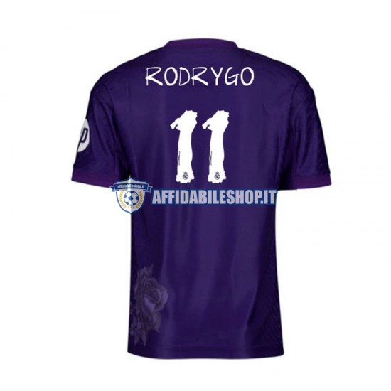 Maglia Real Madrid Viola RODRYGO 11 Y-3 2023-2024 Uomo Manica Corta, Gara Quarto