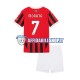 Maglia AC Milan Alvaro Morata 7 2024-2025 Bambino 3-13 anni Manica Corta, Gara Home