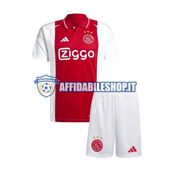 Maglia AFC Ajax 2024-2025 Bambino 3-13 anni Manica Corta, Gara Home