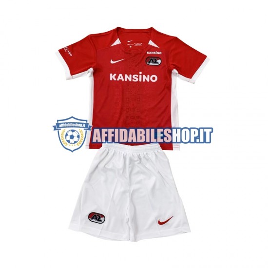 Maglia AZ Alkmaar 2024-2025 Bambino 3-13 anni Manica Corta, Gara Home