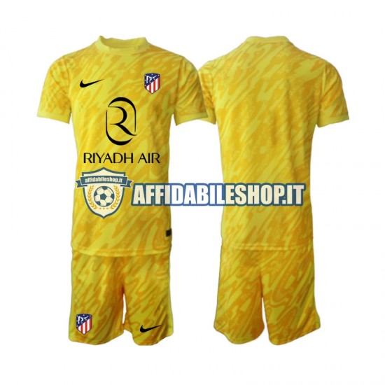 Maglia Atlético Madrid Portiere 2024-2025 Bambino 3-13 anni Manica Corta, Gara Terza