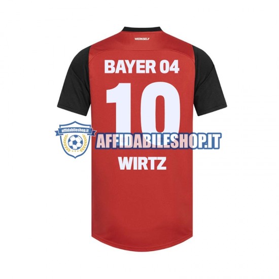 Maglia Bayer 04 Leverkusen Florian Wirtz 10 2024-2025 Uomo Manica Corta, Gara Home