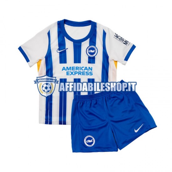 Maglia Brighton Hove Albion 2024-2025 Bambino 3-13 anni Manica Corta, Gara Home