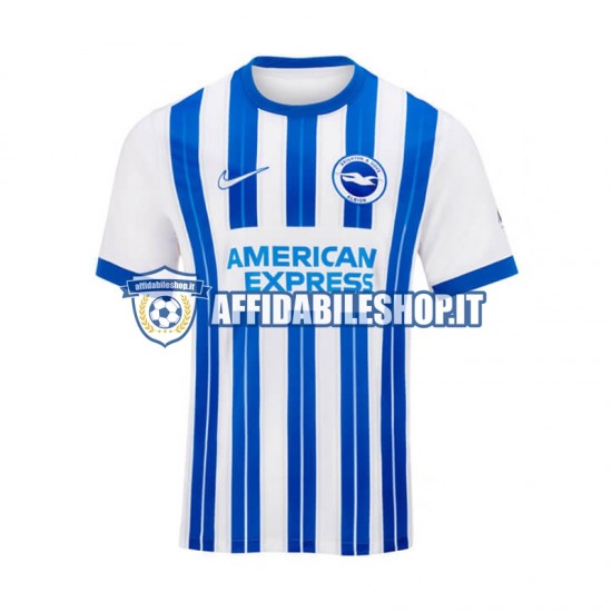 Maglia Brighton Hove Albion 2024-2025 Uomo Manica Corta, Gara Home