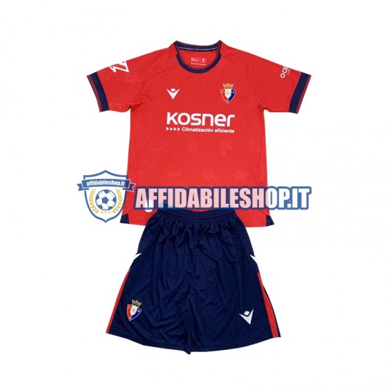 Maglia CA Osasuna 2024-2025 Bambino 3-13 anni Manica Corta, Gara Home