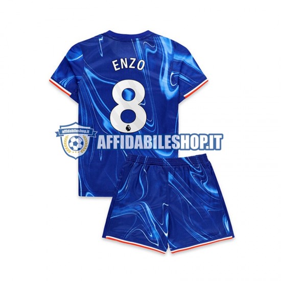 Maglia Chelsea Enzo 8 2024-2025 Bambino 3-13 anni Manica Corta, Gara Home