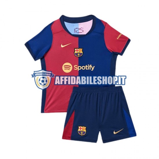 Maglia FC Barcelona 2024-2025 Bambino 3-13 anni Manica Corta, Gara Home