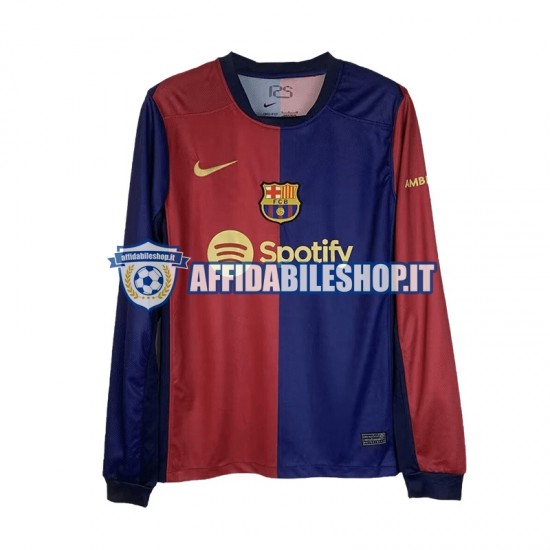 Maglia FC Barcelona 2024-2025 Uomo Manica Lunga, Gara Home