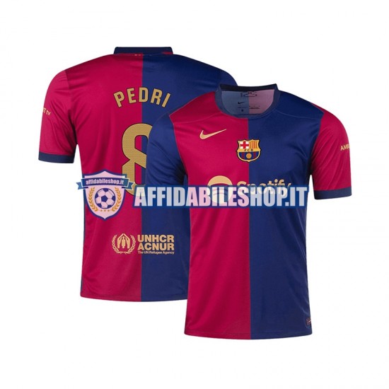 Maglia FC Barcelona PEDRI 8 2024-2025 Uomo Manica Corta, Gara Home