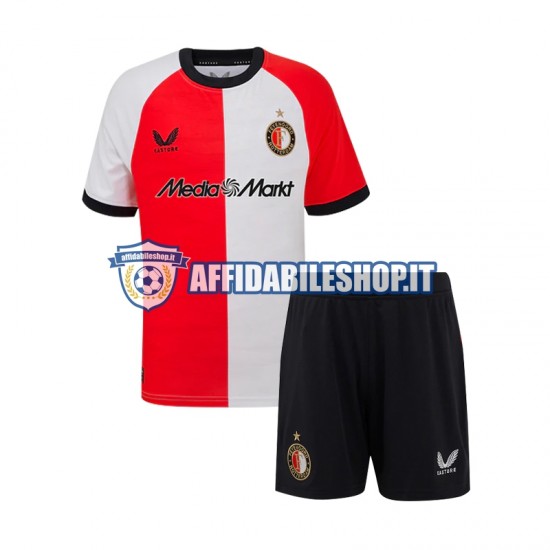 Maglia Feyenoord Rotterdam 2024-2025 Bambino 3-13 anni Manica Corta, Gara Home