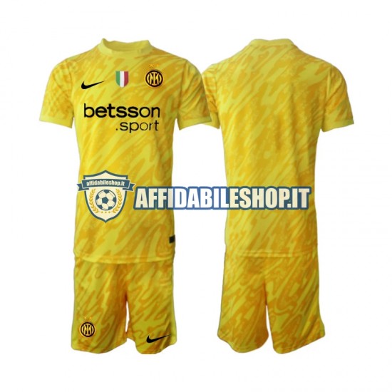 Maglia Inter Milan Portiere 2024-2025 Bambino 3-13 anni Manica Corta, Gara Away