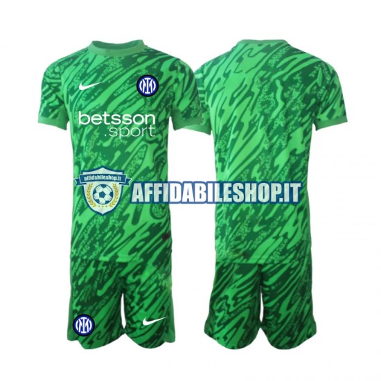 Maglia Inter Milan Portiere 2024-2025 Bambino 3-13 anni Manica Corta, Gara Home