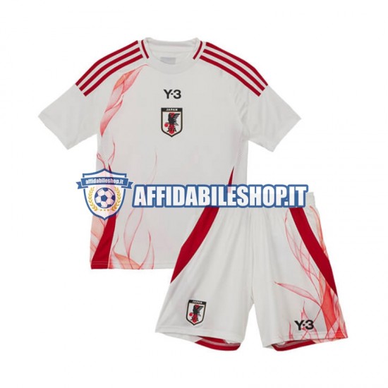 Maglia Giappone 2024 Bambino 3-13 anni Manica Corta, Gara Away