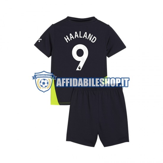 Maglia Manchester City Haaland 9 2024-2025 Bambino 3-13 anni Manica Corta, Gara Away