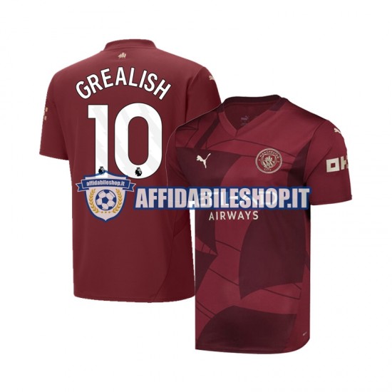 Maglia Manchester City Jack Grealish 10 2024-2025 Uomo Manica Corta, Gara Terza