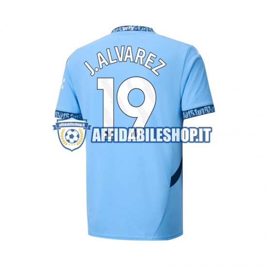 Maglia Manchester City Julian Alvarez 19 2024-2025 Uomo Manica Corta, Gara Home