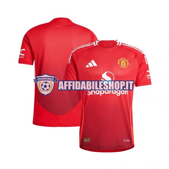 Maglia Manchester United Rosso 2024-2025 Uomo Manica Corta, Gara Home