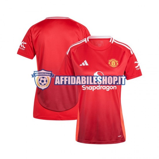 Maglia Manchester United Rosso 2024-2025 Donna Manica Corta, Gara Home