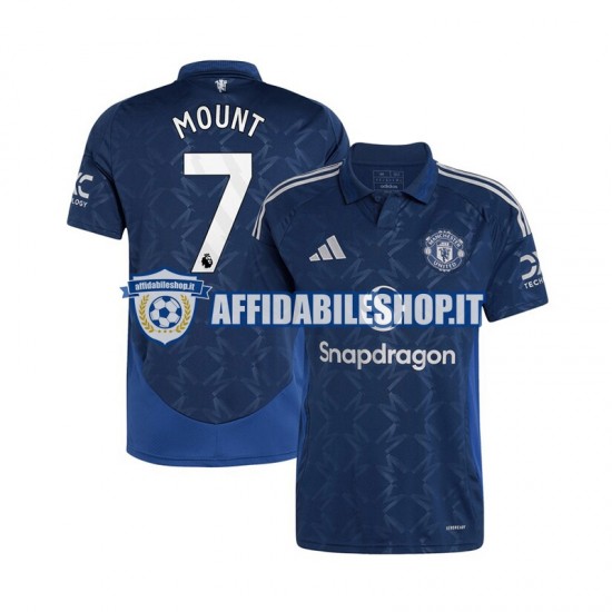 Maglia Manchester United Mason Mount 7 2024-2025 Uomo Manica Corta, Gara Away