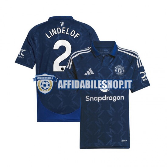 Maglia Manchester United Victor Lindelof 2 2024-2025 Uomo Manica Corta, Gara Away