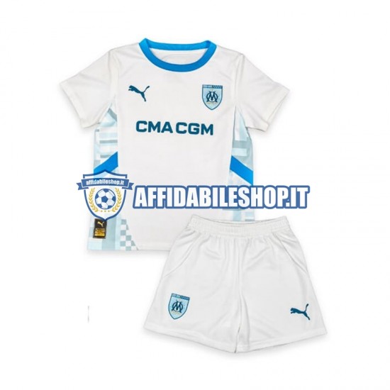 Maglia Olympique de Marseille 2024-2025 Bambino 3-13 anni Manica Corta, Gara Home