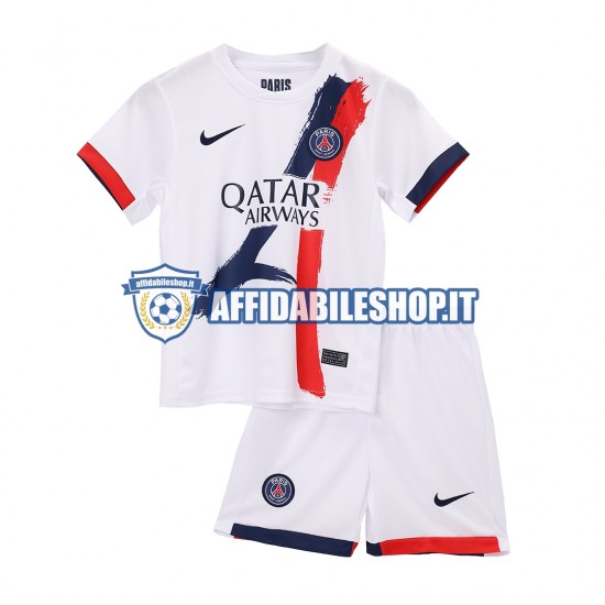 Maglia Paris Saint-Germain 2024-2025 Bambino 3-13 anni Manica Corta, Gara Away