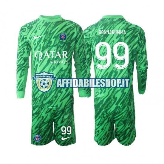 Maglia Paris Saint-Germain Portiere Gianluigi Donnarumma 99 2024-2025 Bambino 3-13 anni Manica Lunga, Gara Away