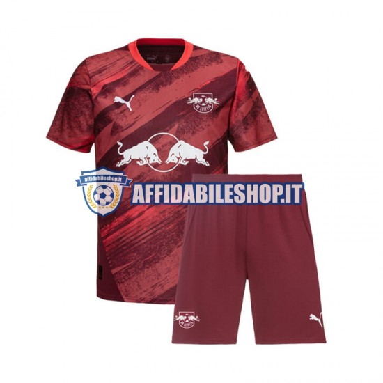 Maglia RB Leipzig 2024-2025 Bambino 3-13 anni Manica Corta, Gara Away