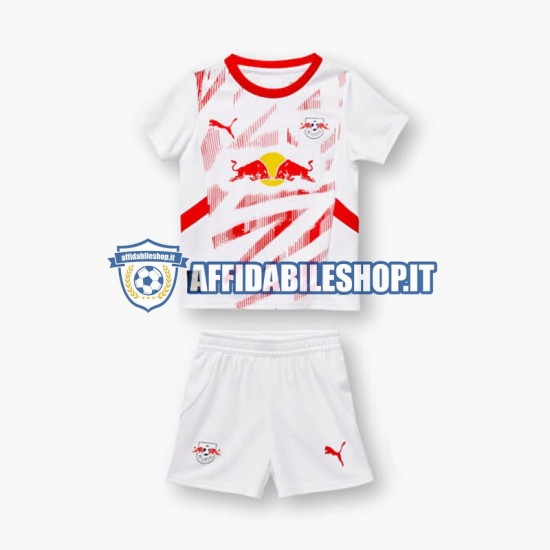 Maglia RB Leipzig 2024-2025 Bambino 3-13 anni Manica Corta, Gara Home