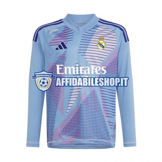 Maglia Real Madrid Portiere Blu 2024-2025 Uomo Manica Lunga, Gara Home