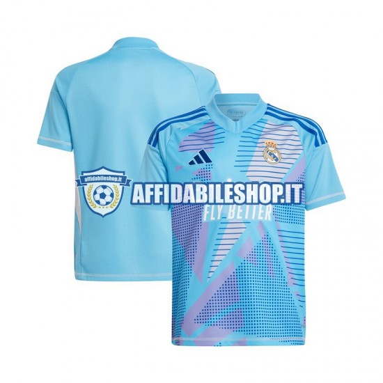 Maglia Real Madrid Portiere Blu 2024-2025 Uomo Manica Corta, Gara Home